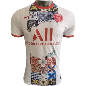 Maillot d'entraînement pré-joueur PSG blanc 2021/22 - joueur