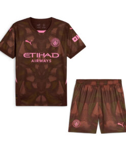 Maillot de gardien de but pour enfants Manchester City 2024/25 Coffee
