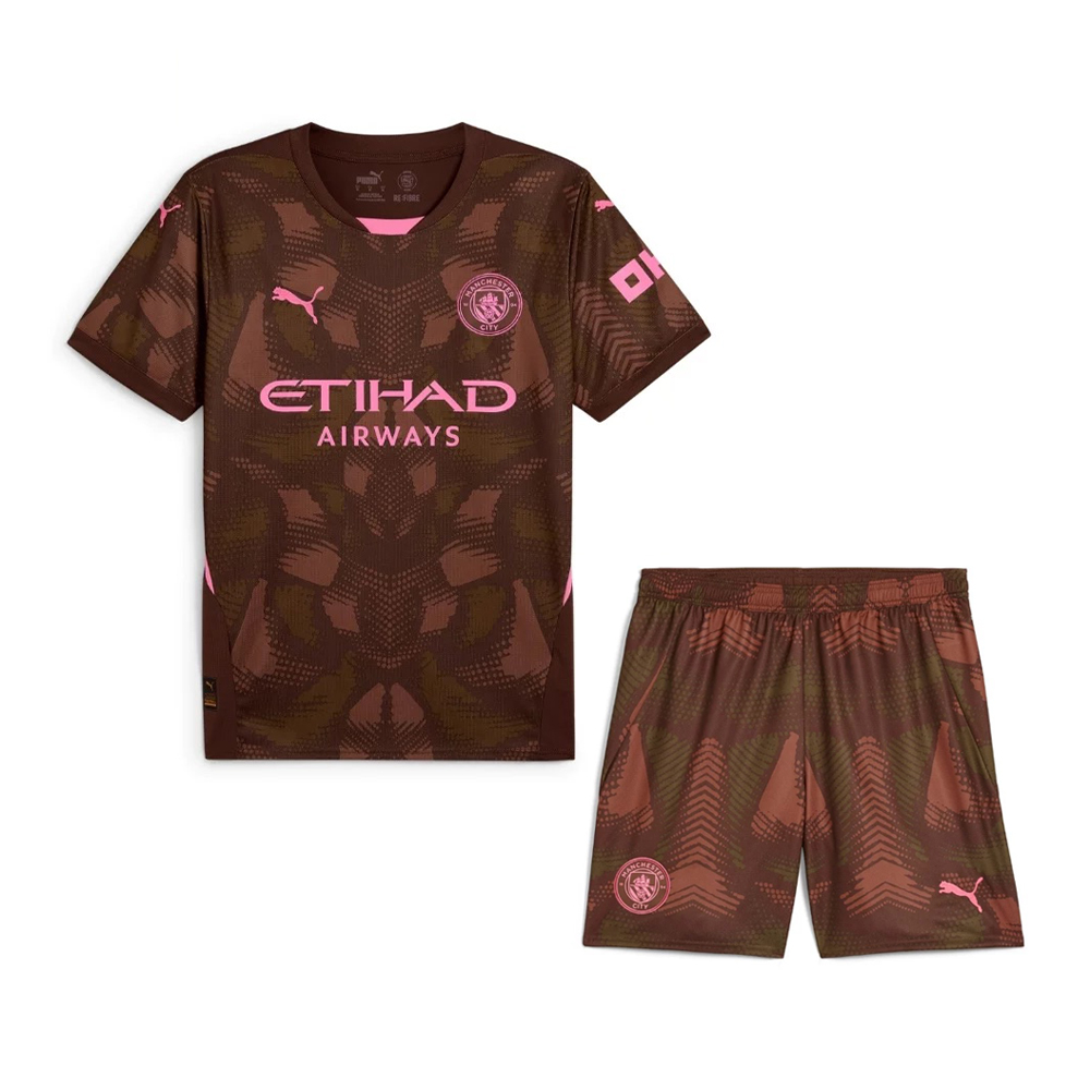 Maillot de gardien de but pour enfants Manchester City 2024/25 Coffee
