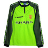 Maillot de Gardien de But Rétro Manchester United Vert Manche Longue 1998/99
