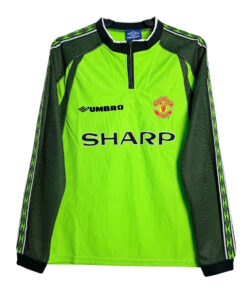 Maillot de Gardien de But Rétro Manchester United Vert Manche Longue 1998/99