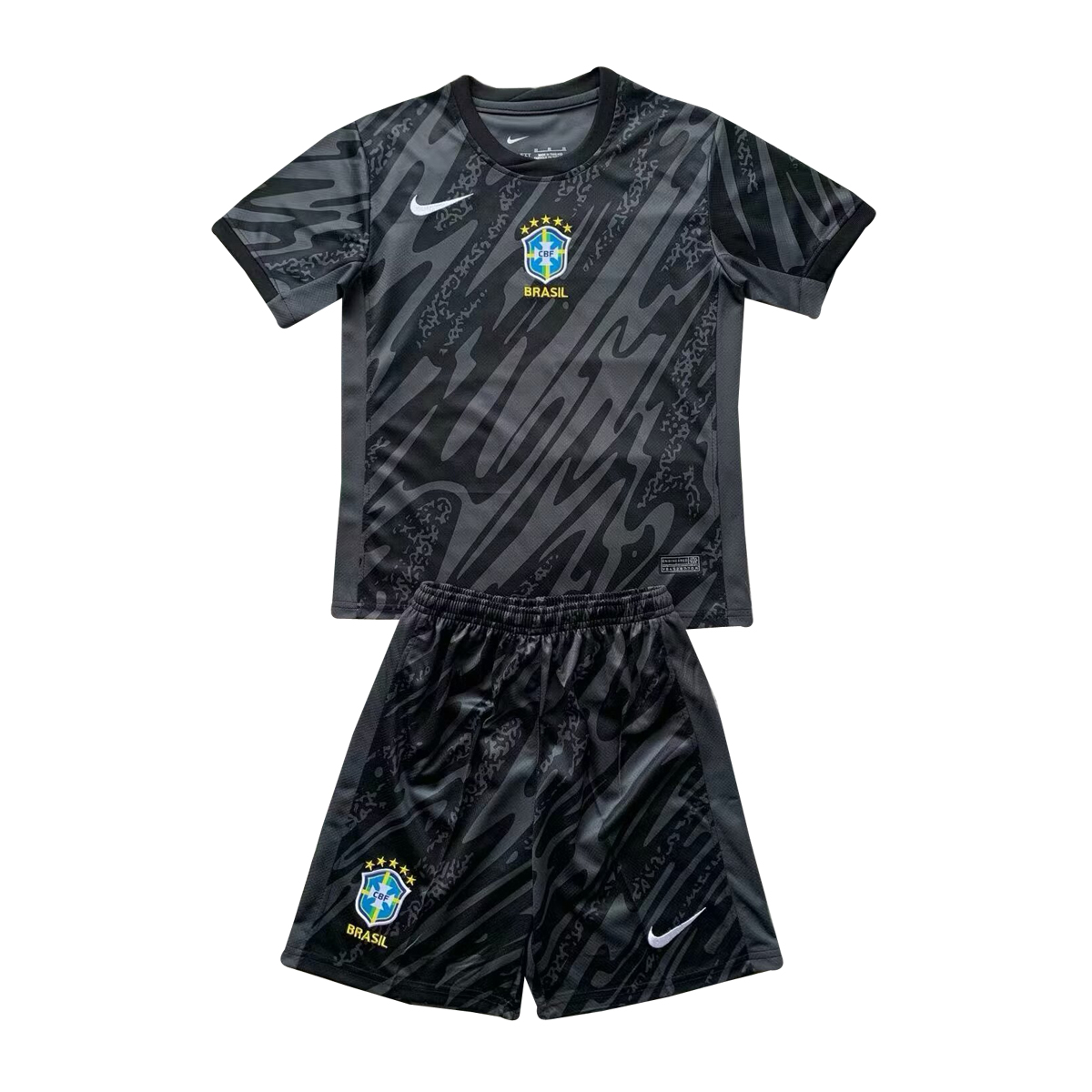 Maillot de Gardien Enfant Brésil Noir 2024