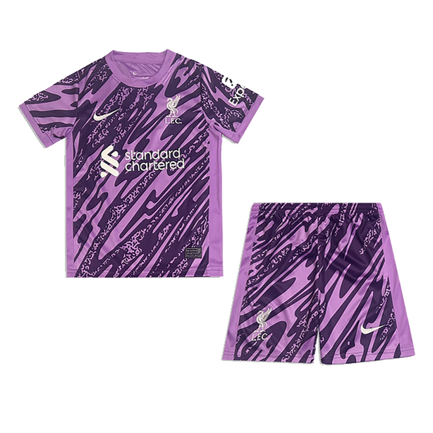 Maillot de gardien violet pour enfants de Liverpool 2024/25