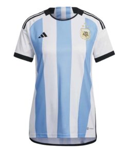 Maillot Domicile 3 Étoiles Femme Argentine Champions de la Coupe du Monde FIFA Qatar 2022