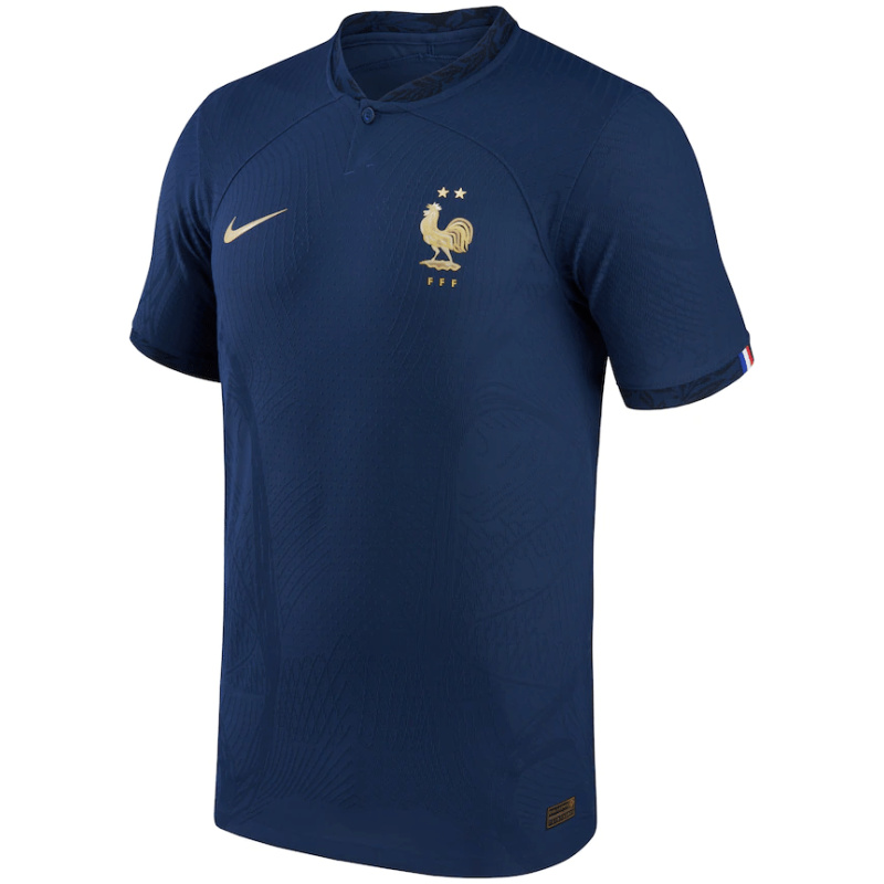 Maillot domicile authentique de France Vapor joueur Coupe du Monde de la FIFA Qatar 2022 – joueur