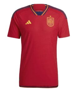 Maillot Domicile Authentique Espagne Coupe du Monde de la FIFA Qatar 2022 – joueur