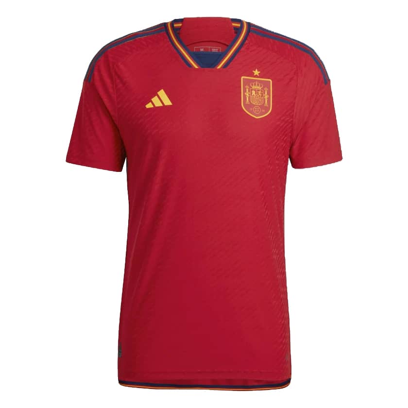 Maillot Domicile Authentique Espagne Coupe du Monde de la FIFA Qatar 2022 – joueur