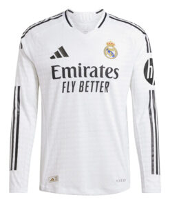 Maillot Domicile Authentique Real Madrid Manches Longues 2024/25 – joueur