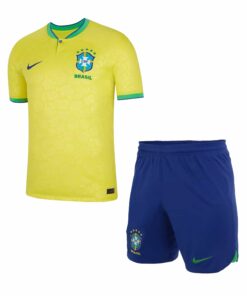 Maillot Domicile Enfants Brésil Coupe du Monde de la FIFA Qatar 2022