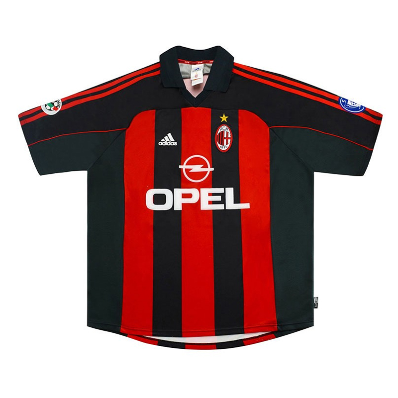 Maillot Domicile Rétro AC Milan 2000/02