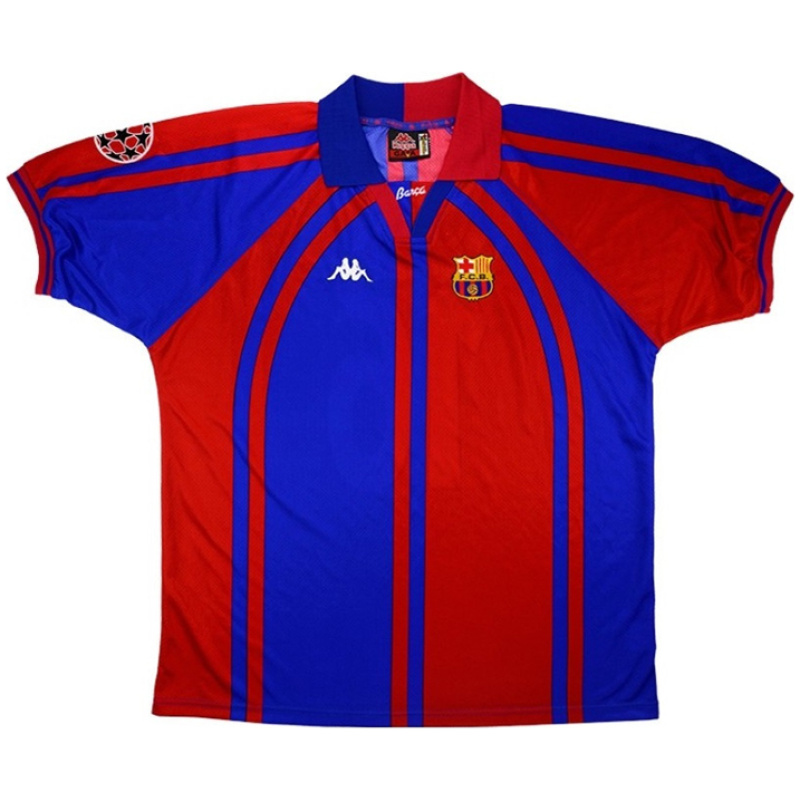 Maillot Domicile Rétro Barcelone Ligue des Champions 1997/98