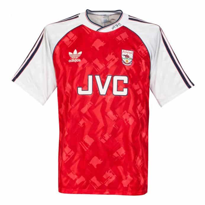 Maillot domicile rétro d’Arsenal 1990-1992