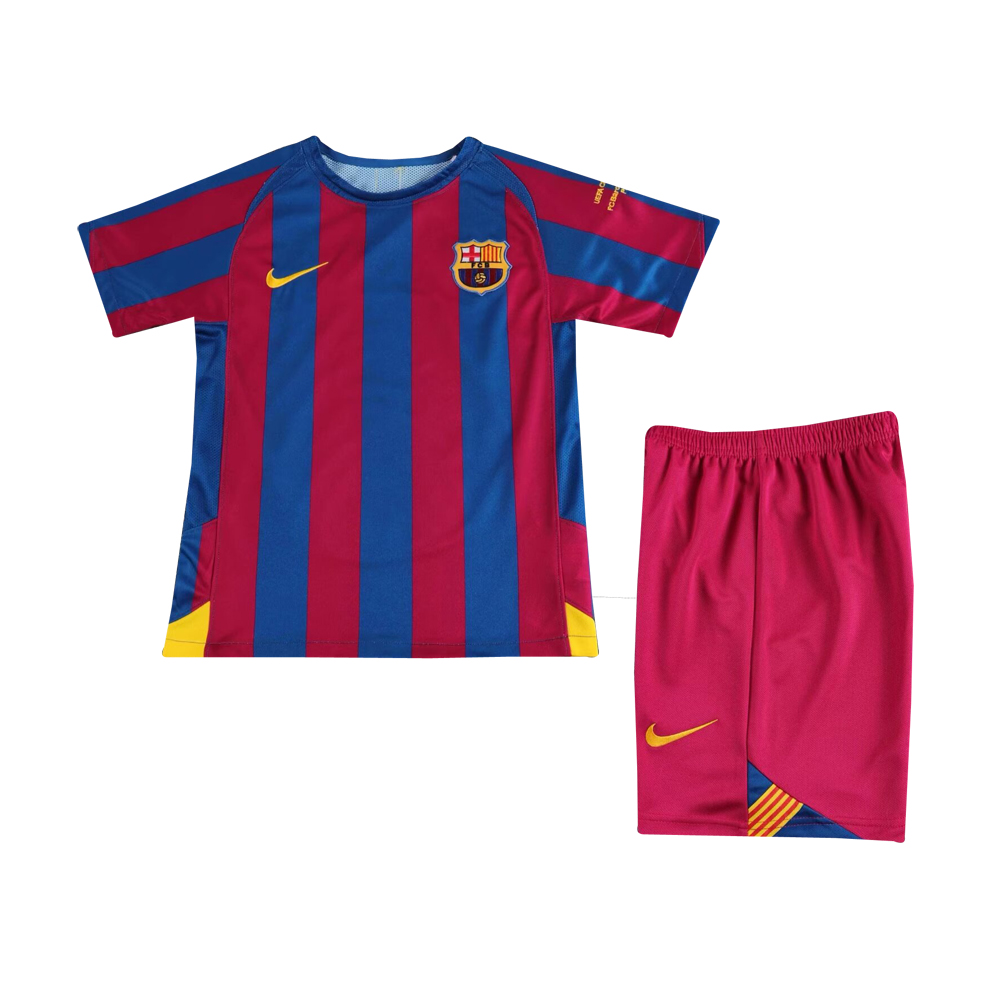 Maillot domicile rétro enfants Barcelone 2005/06