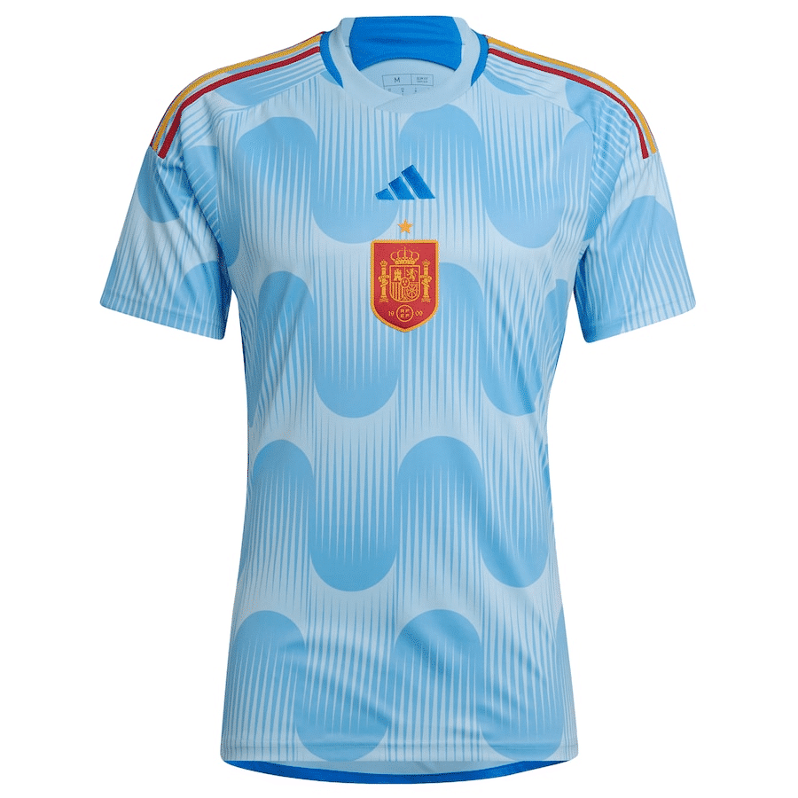 Maillot extérieur de l’Espagne pour la Coupe du Monde de la FIFA Qatar 2022.