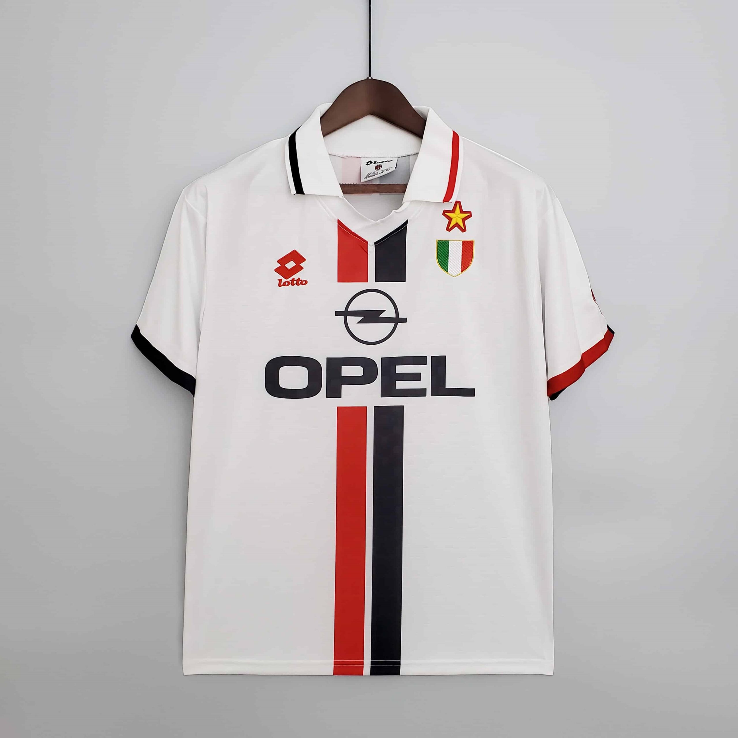 Maillot extérieur rétro de l’AC Milan 1995-1997