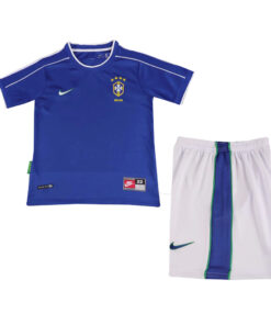 Maillot extérieur rétro pour enfants Brésil 1998