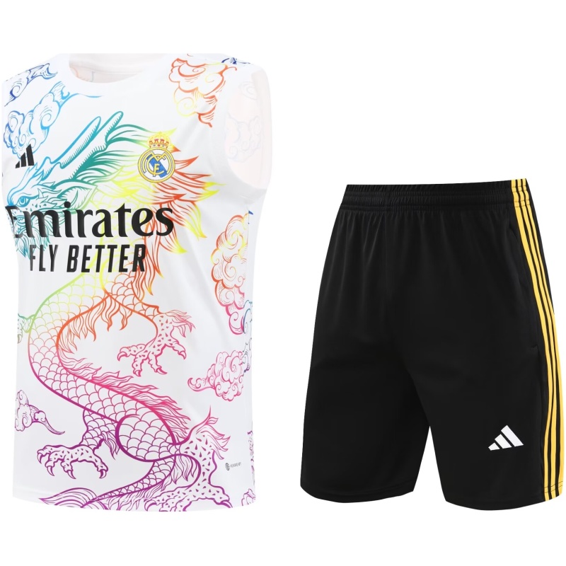 Maillot Real Madrid Singlet Costume Dragon Blanc 2024/25
