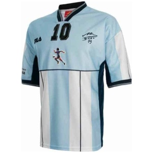 Maillot Rétro d'Adieu Argentina Diego Maradona 2001