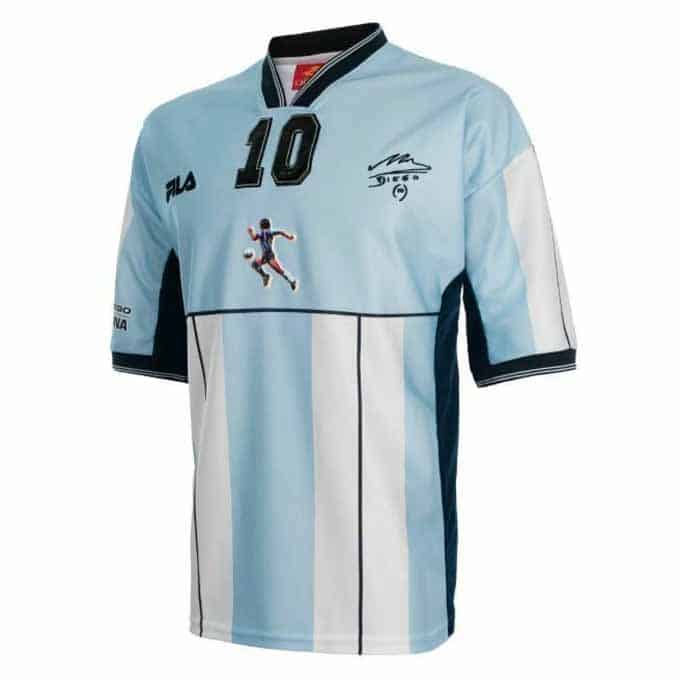 Maillot Rétro d’Adieu Argentina Diego Maradona 2001