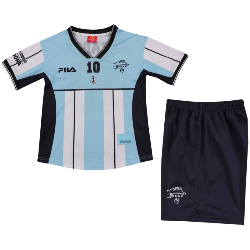 Maillot rétro pour enfants d’Argentine Maradona 2001