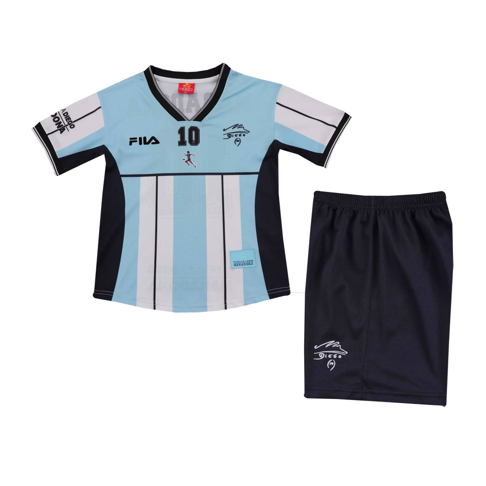 Maillot rétro pour enfants d’Argentine Maradona 2001