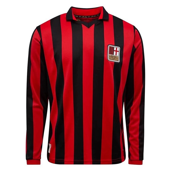 Maillot rouge à manches longues AC Milan 125e anniversaire saison 2024/25