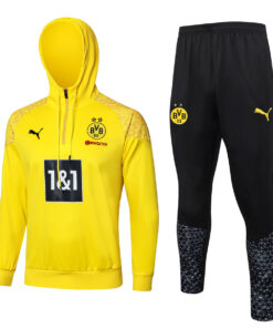 Survêtement Borussia Dortmund Hoodie Sweat + Pantalon Entraînement Jaune 2023/24