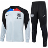 Survêtement d’entraînement Barcelona Veste + Pantalon Gris – Noir 2023/24