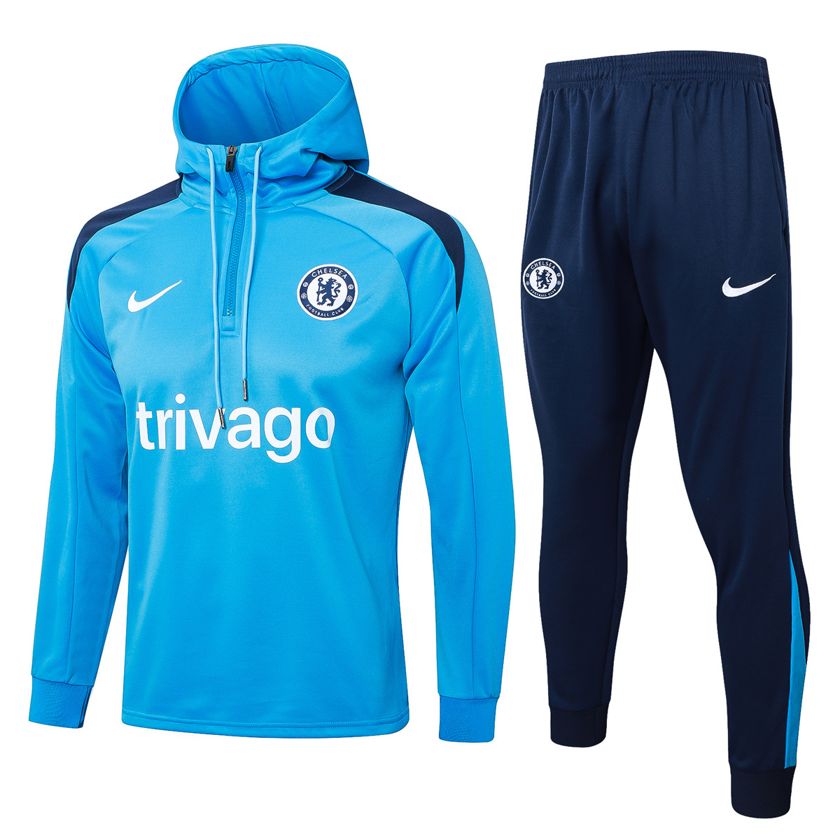 Survêtement d’entraînement bleu Chelsea 2024/25 : sweat à capuche + pantalon
