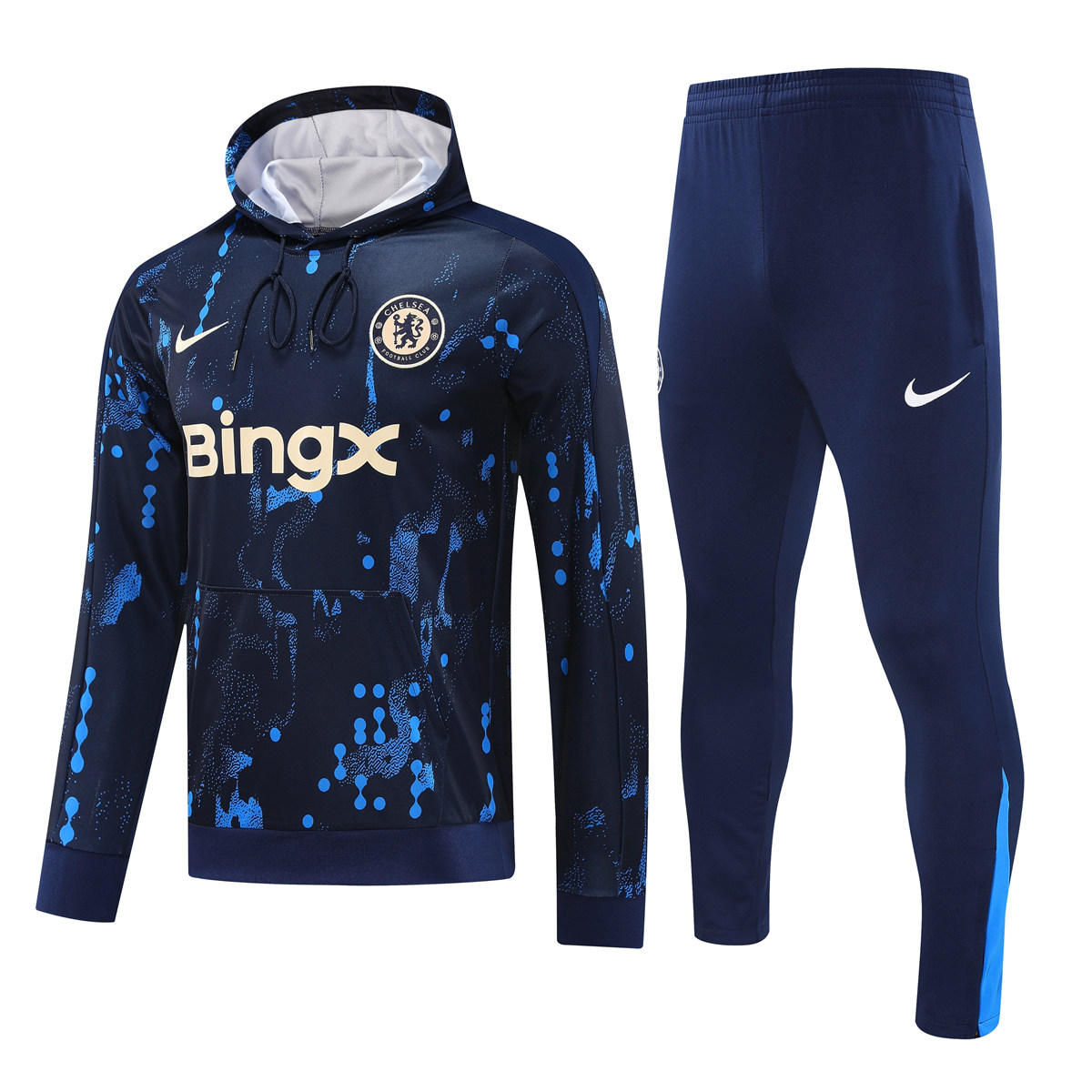 Survêtement d’entraînement Chelsea Hoodie Sweatshirt + Pantalons Motifs Royaux 2024/25