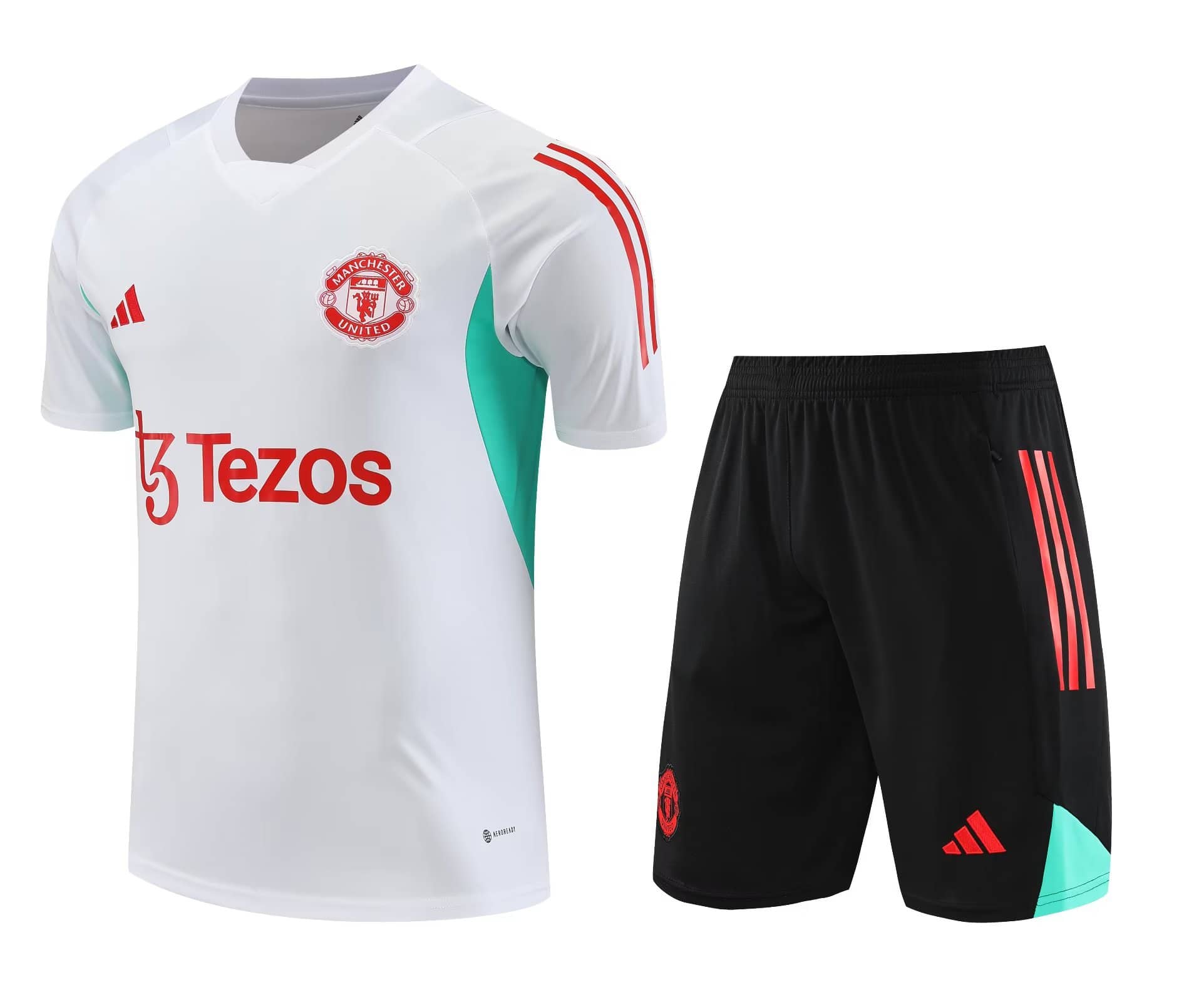 Survêtement d’entraînement court Manchester United blanc 2023/24