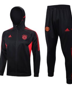 Survêtement d’entraînement Hoodie Veste + Pantalon Bayern Munich Noir 2023/24