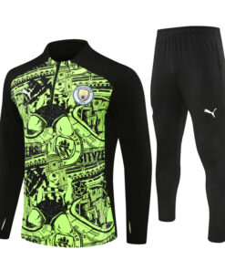 Survêtement d’entraînement Manchester City Vert – Noir 2024/25
