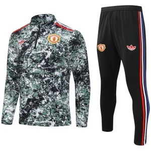 Survêtement d'entraînement Manchester United Vert-Noir 2024/25