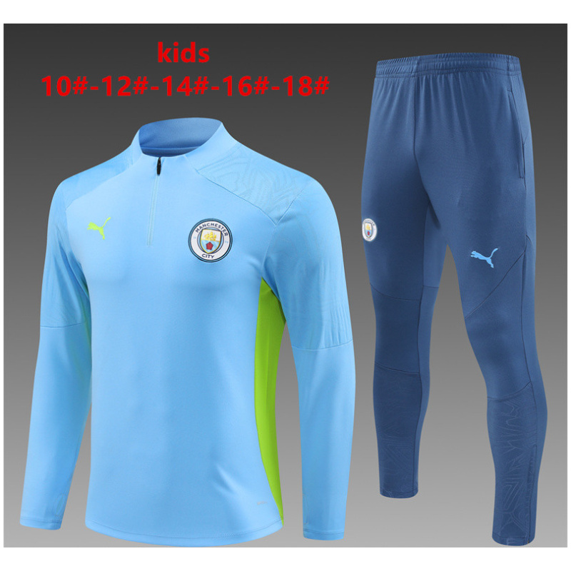 Survêtement d’entraînement pour enfants Manchester City Bleu 2024/25