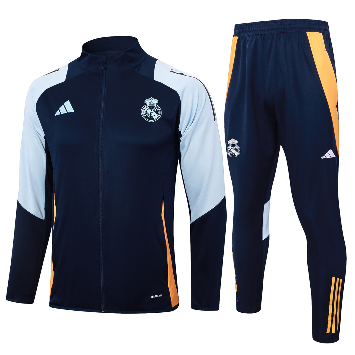 Survêtement d’entraînement Real Madrid Veste + Pantalon Royal – Bleu Clair 2024/25