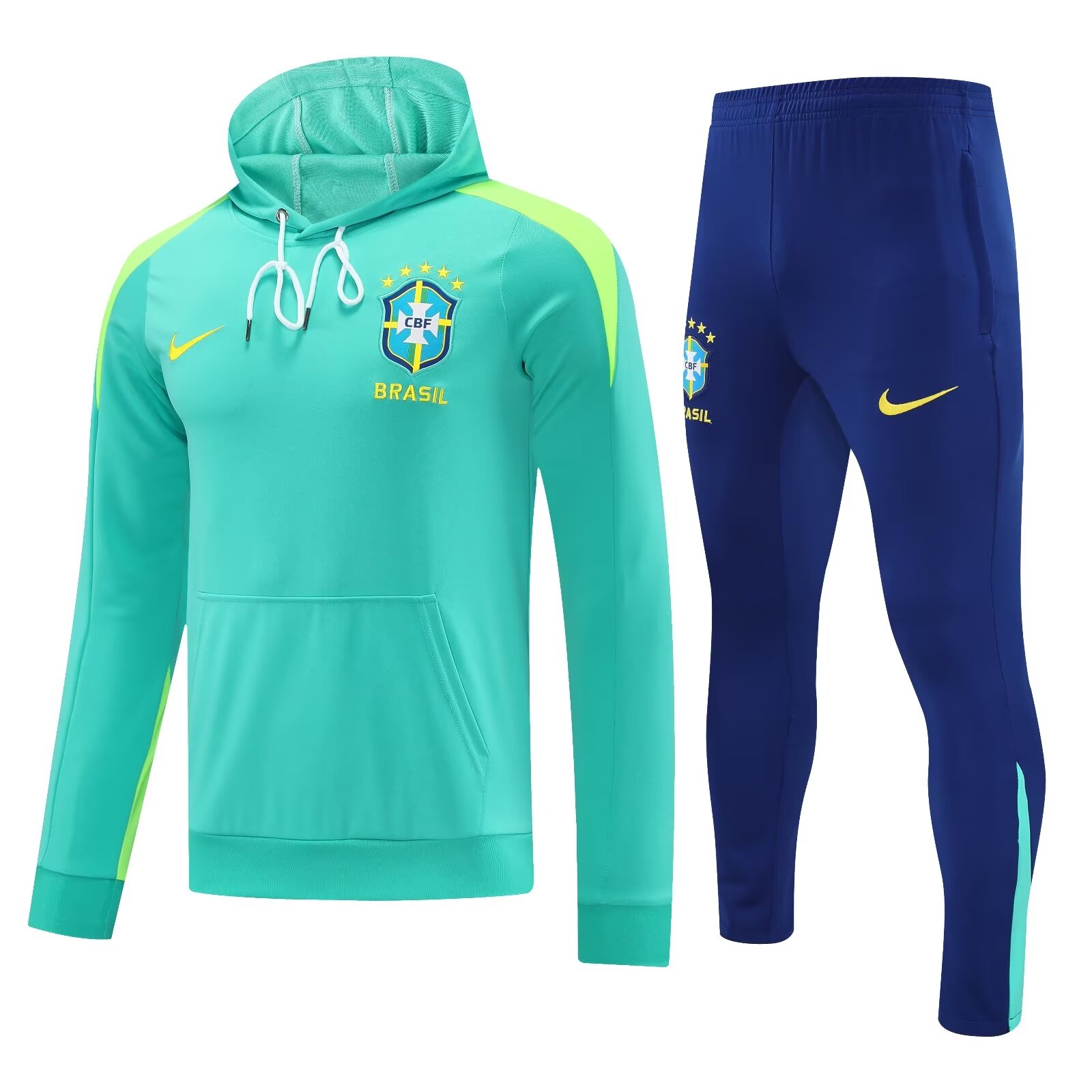 Survêtement d’entraînement vert Brésil 2025 : sweat à capuche + pantalon