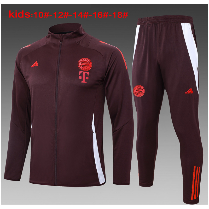 Survêtement Entraînement Enfants Bayern Munich Veste + Pantalon Bourgogne 2024/25