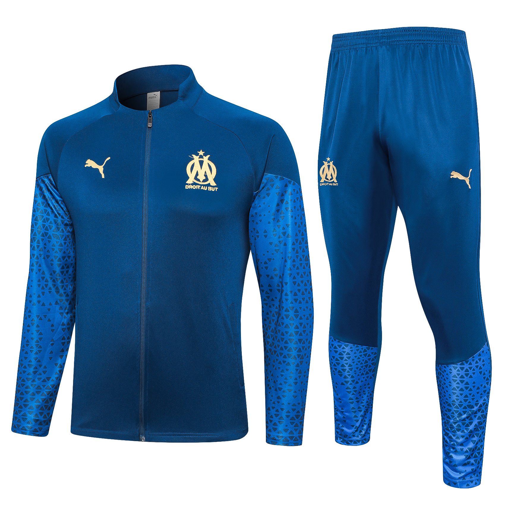 Survêtement Olympique de Marseille Veste + Pantalon Entraînement Bleu 2023/24