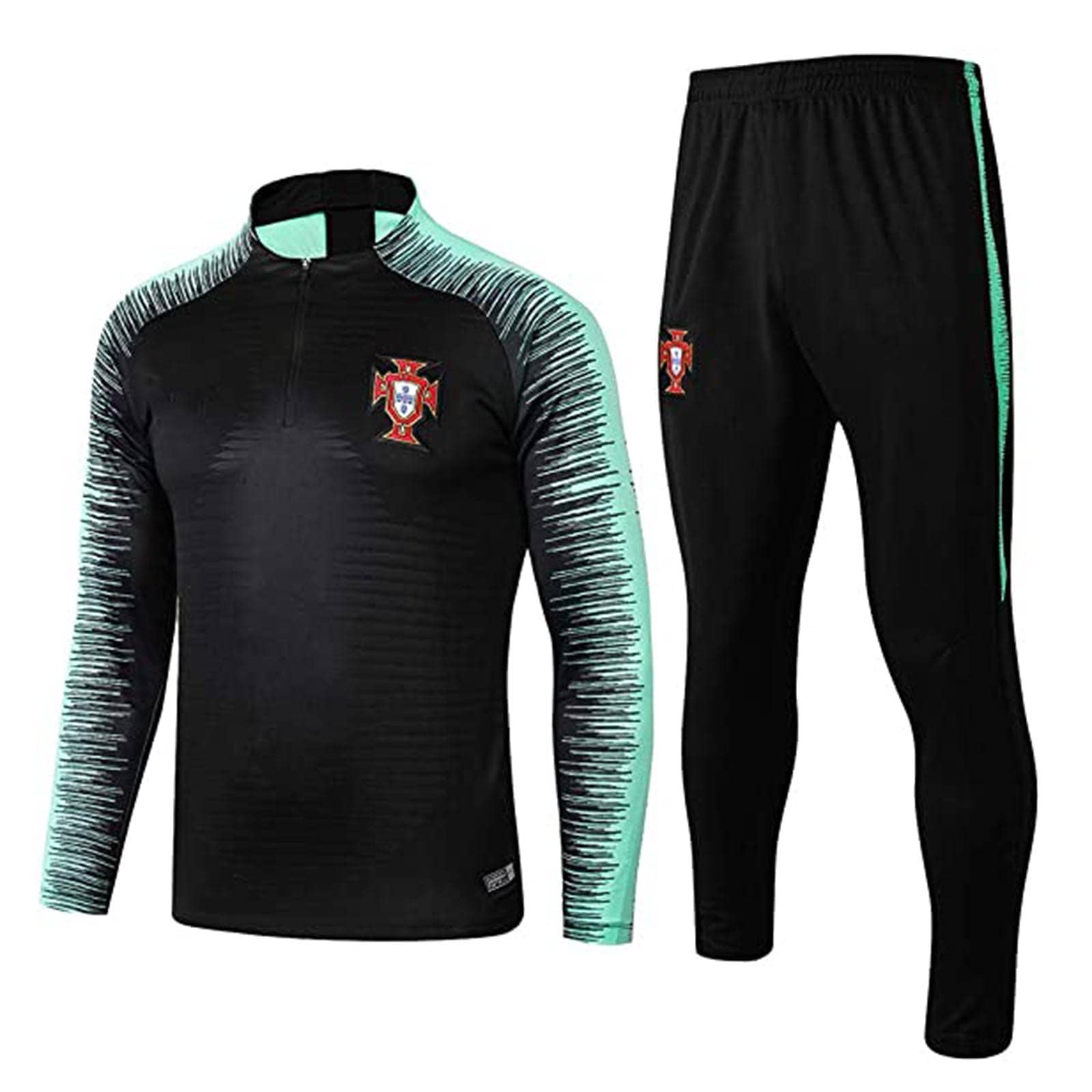 Survêtement veste + pantalon noir et vert Portugal 2019