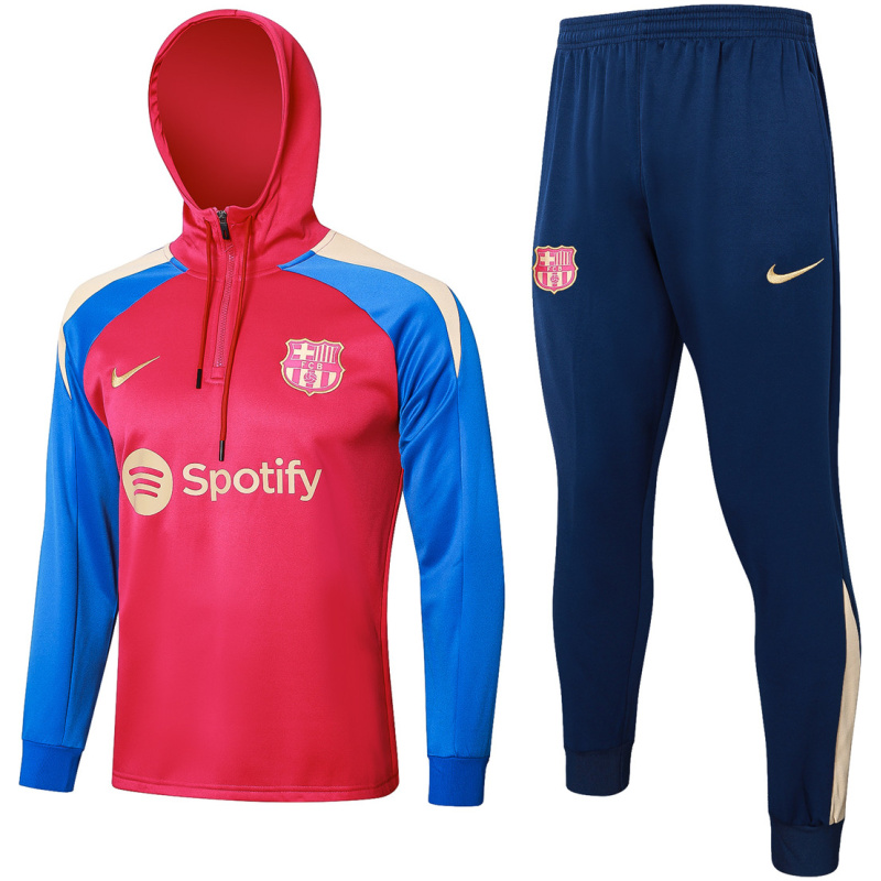 Sweat à Capuche Barcelone + Pantalon Survêtement Rouge-Bleu 2024/25
