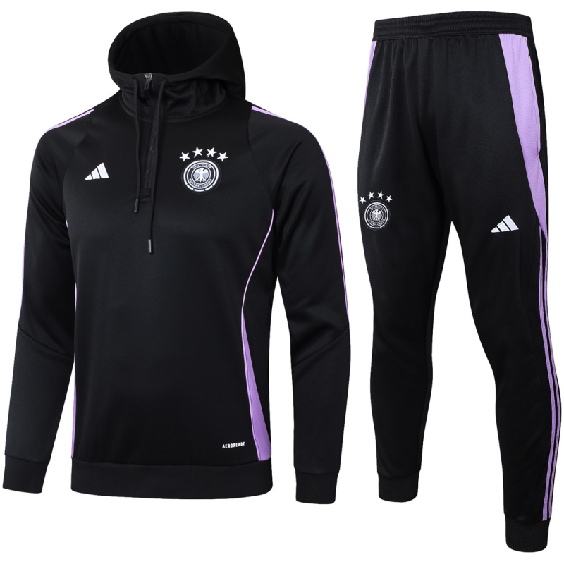Sweat à Capuche et Pantalon d’Entraînement Allemagne Noir 2024