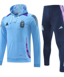 Sweat à Capuche et Pantalon d’Entraînement Argentine Bleu Clair 2024/25
