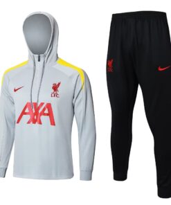 Sweat à capuche Liverpool + Pantalon de survêtement gris clair 2024/25