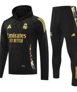 Sweat à capuche + Pantalon d’entraînement Real Madrid Noir II 2024/25