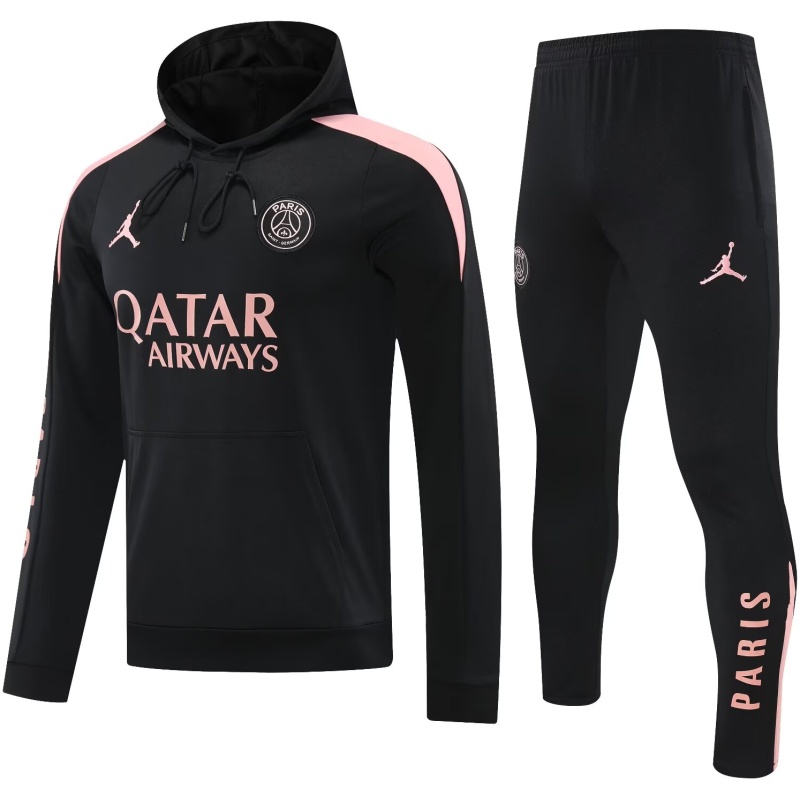 Sweat à capuche PSG + Pantalon de survêtement d’entraînement Noir 2024/25