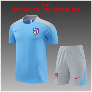 Tenue d'entraînement courte Atletico Madrid Enfant Bleu Clair 2024/25