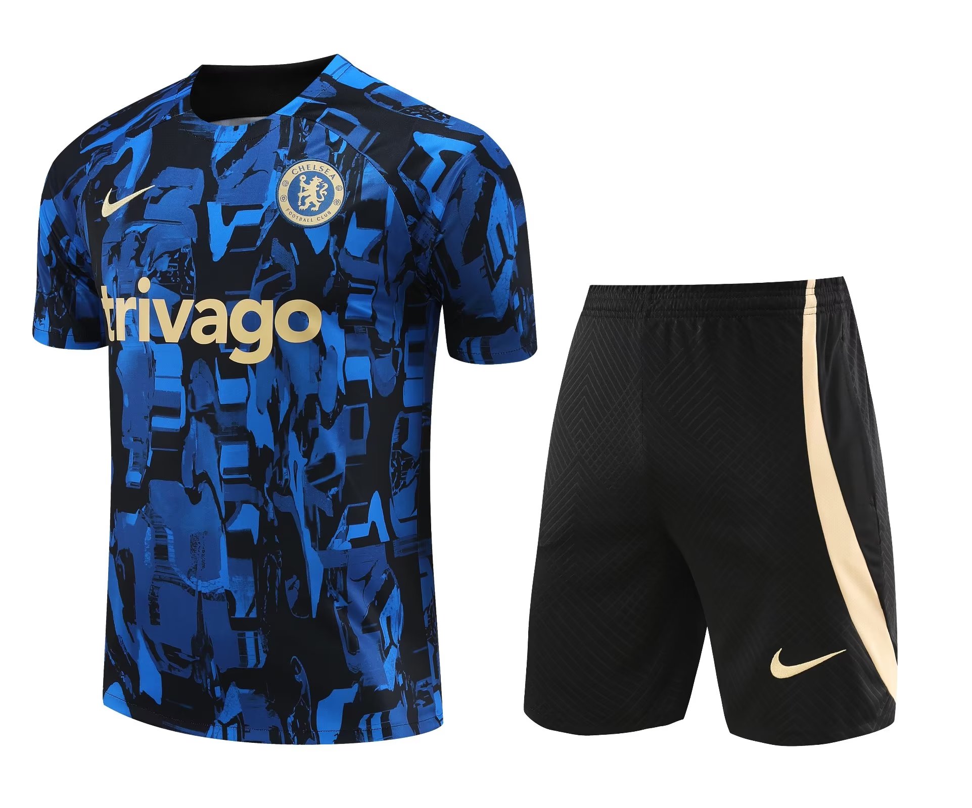 Tenue d’entraînement courte Chelsea bleue 2023/24