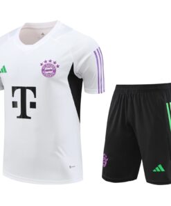 Tenue d’entraînement courte du Bayern Munich blanche 2023/24