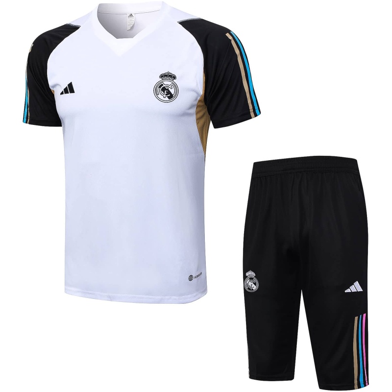 Tenue d’entraînement courte du Real Madrid blanche 2023/24
